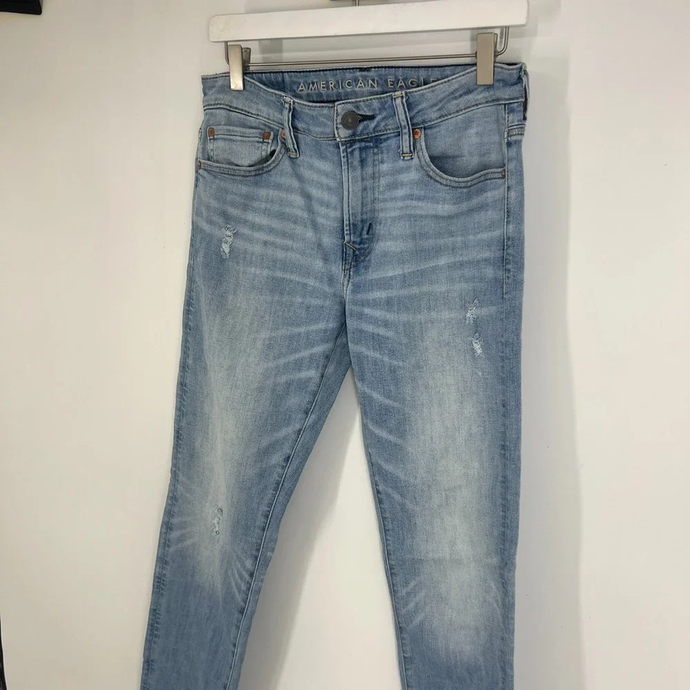 American Eagle Airflex + Temp Tech Athletic Skinny‎ Jeans Mens Size 29x32 Blue